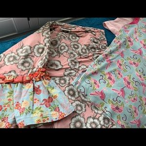 Lot of 3 $33 or $16 for 1: Matilda Jane Big Ruffles,Tea top &cat &Jack top